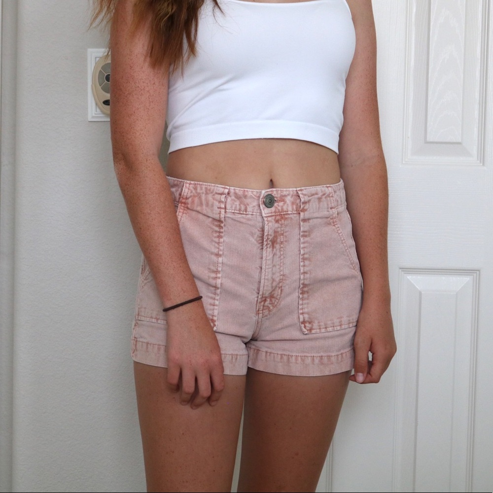 American Eagle Peach Corduroy Shorts